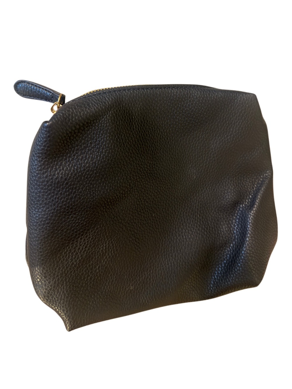 Nwot Madison west Black faux pebbled Leather Zippered Women’s Pouch bag